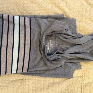 Vineyard Vines Heather Gray Striped Tee
